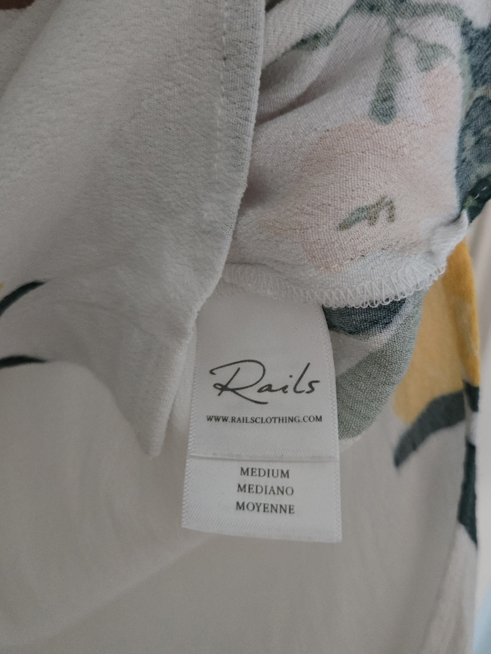 Rails White Lemon-Print Button-Down Blouse - Picture 4 of 4